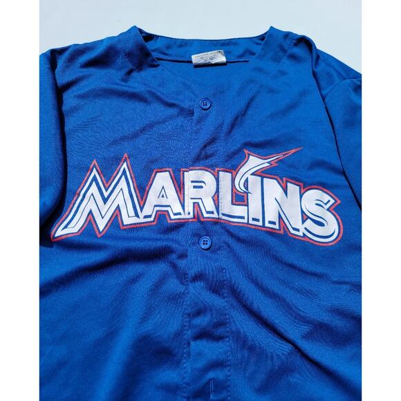 Marcell Ozuna #13 Miami Marlins Baseball Blue Jersey Size XL - Picture 3 of 7